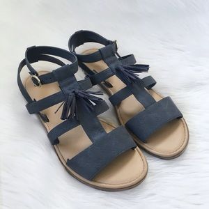 Dr. Scholl's Blue Tassel Gladiator Sandals Comfort Shoes